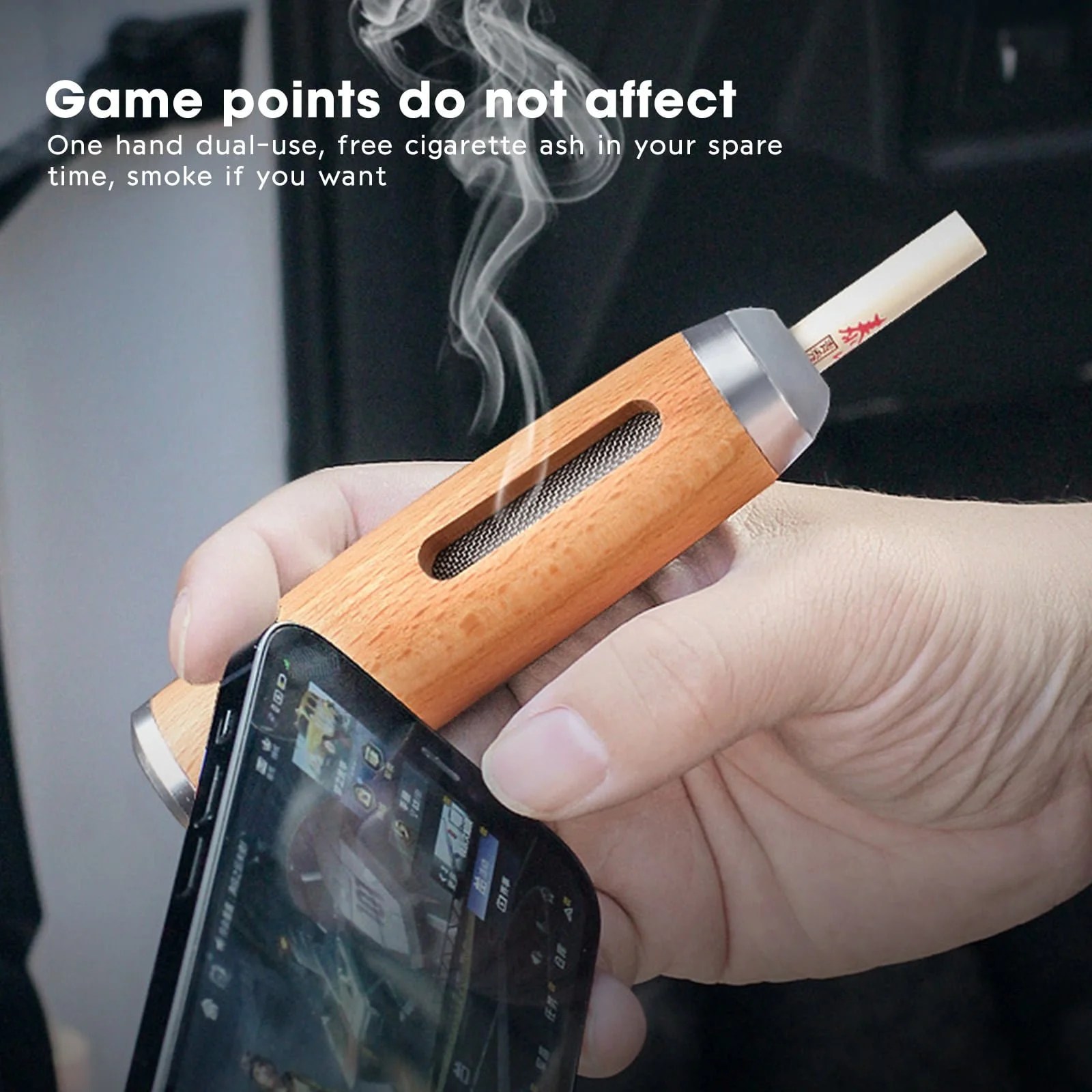 Mini Car Ashtray Wood Non-dropping Special Holder Ash Organizer