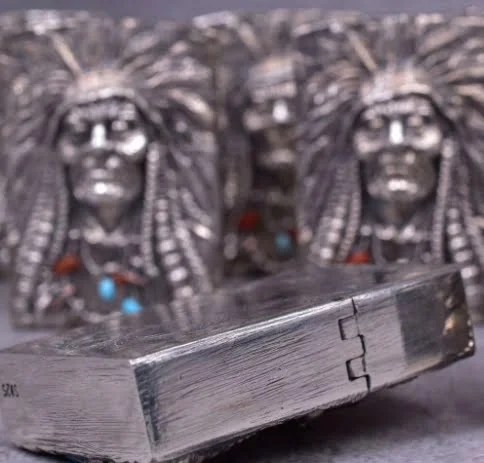 Zorro Limited Edition Silver Indian Chief Carving
