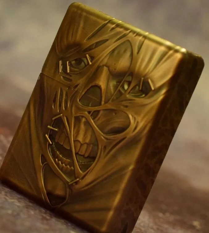 Zorro Skull Carved Lighter