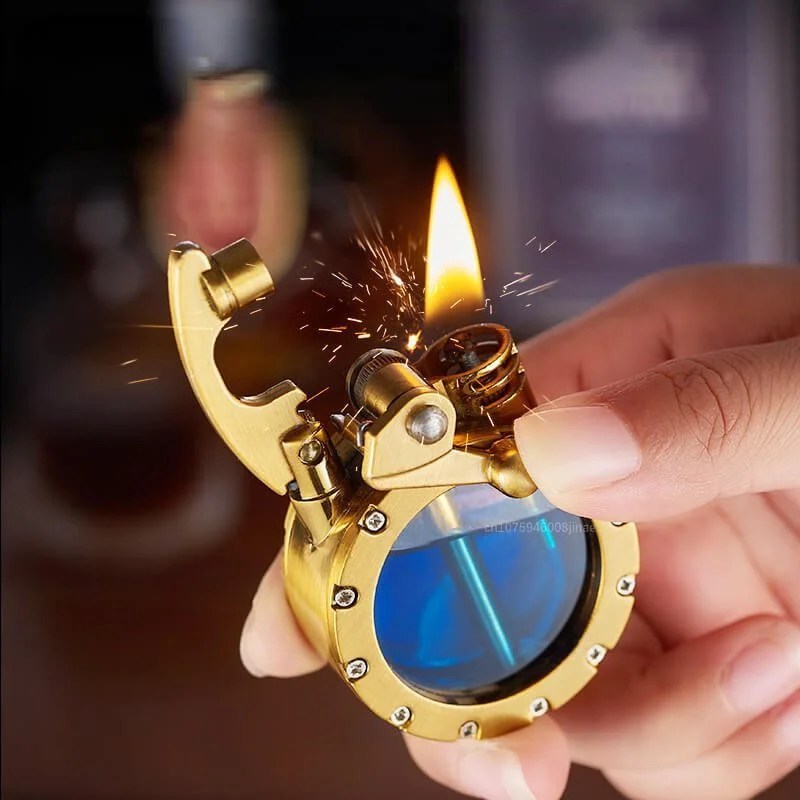 Transparent Oil Tank Retro Lighter