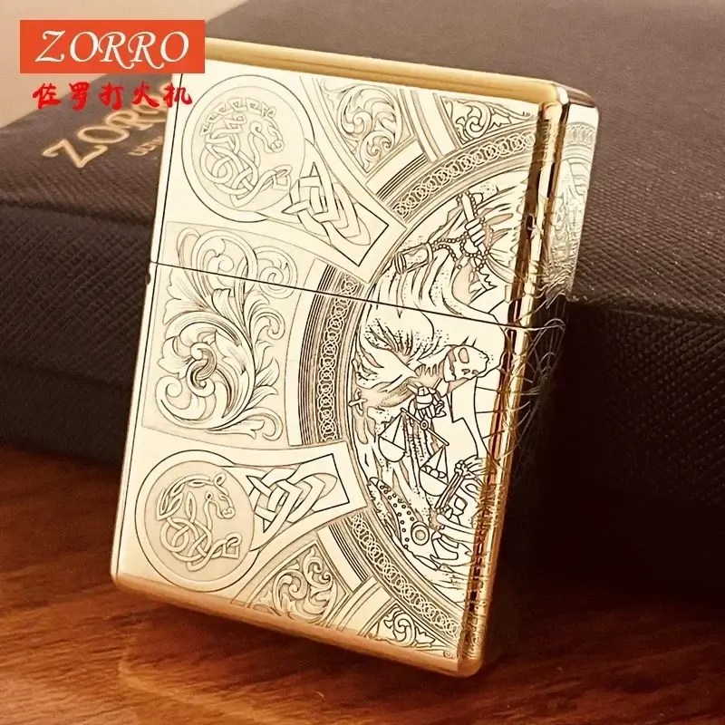 Zorro 912 Kerosene Lighter Engraved Lighters Windproof Armor