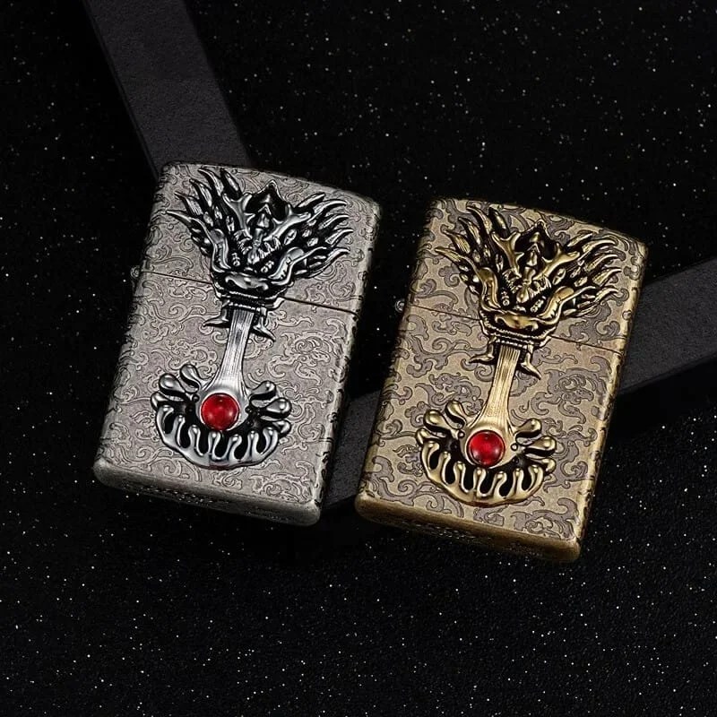 ZORRO Vintage Grinding Wheel Kerosene Lighter Outdoor Metal Windproof Portable Old Style Lighter High End Men's Gift ZORRO Vintage Grinding Wheel Kerosene Lighter Outdoor Metal Windproof Portable Old Style Lighter High End Men's Gift