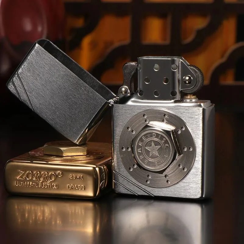 ZORRO Kerosene Lighter Brake Disc Personalized Stamp Grinding Wheel