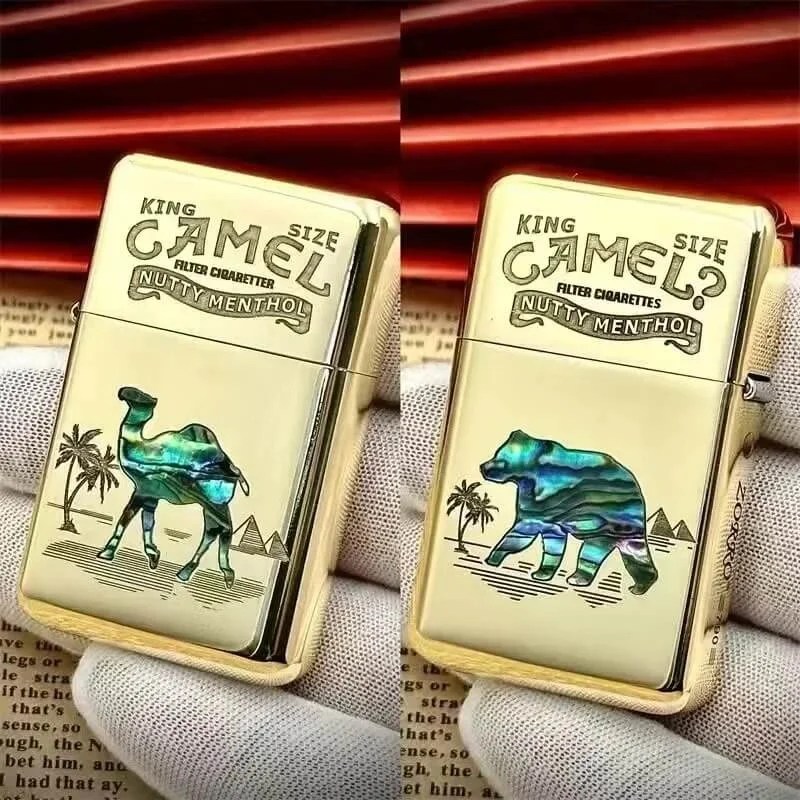 ZORRO Brass Double sided Hand carved Windproof Kerosene Lighter Personalized Retro Collection Wheel ignition Lighters Smoking