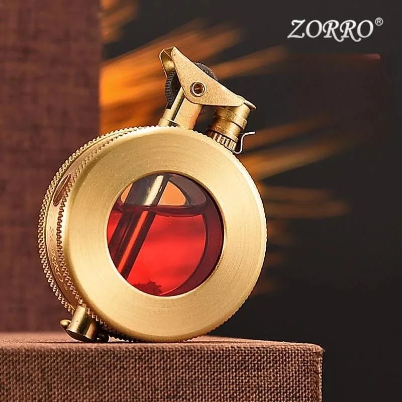 ZORRO Z691 Brass Pocket Lighter Kerosene Transparent Torch ZORRO Z691 Brass Pocket Lighter Kerosene Transparent Torch