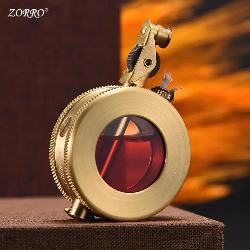 ZORRO Z691 Brass Pocket Lighter Kerosene Transparent Torch ZORRO Z691 Brass Pocket Lighter Kerosene Transparent Torch