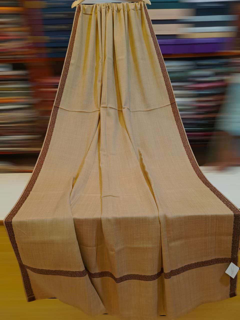 pashmina shawl 4 border beige1