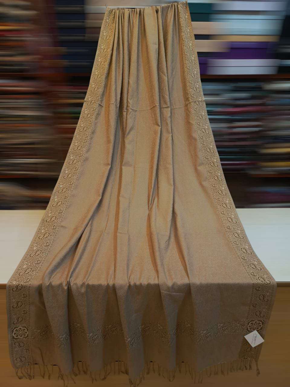 acrylic wool shawl grey