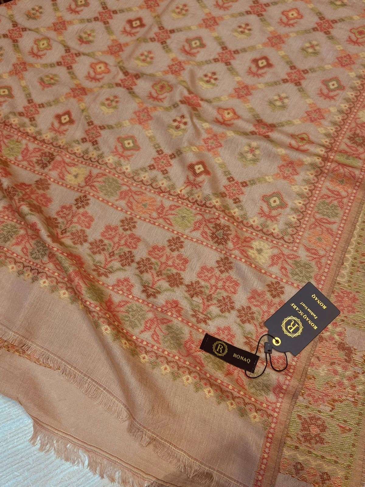 extreme soft jacquard wool scarve/stoll/mini shawl 04