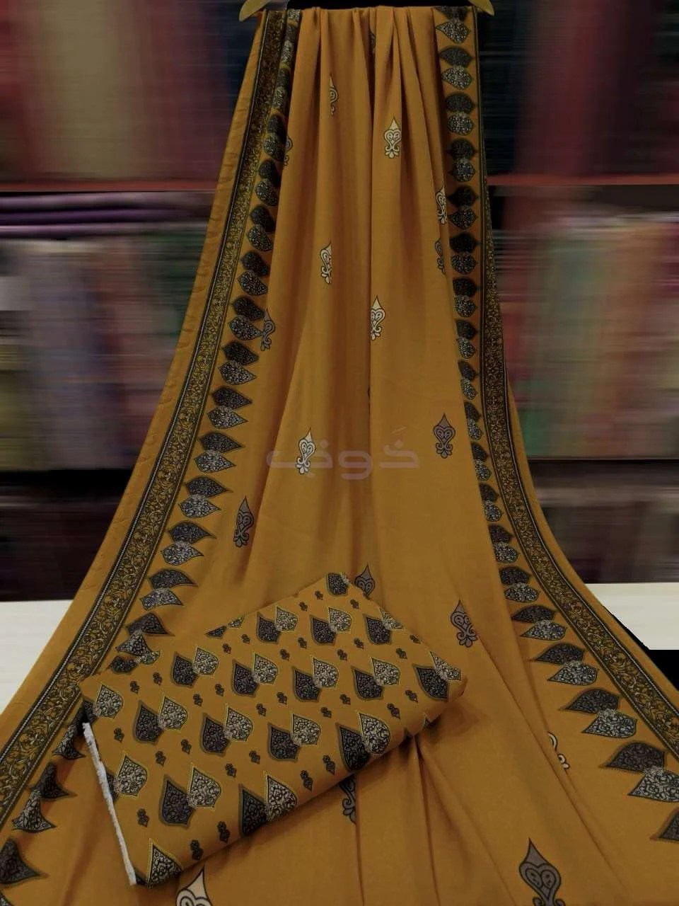 3p full printed marina suit with wool shawl 36