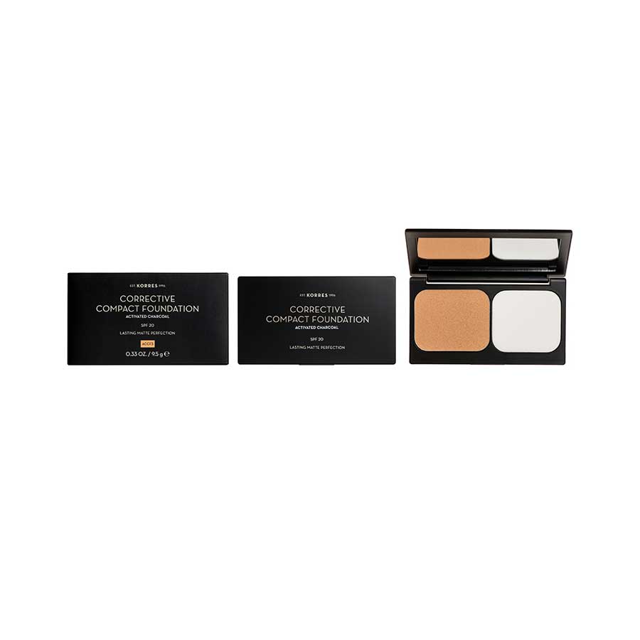 ΚΟΡΡΕΣ Korres Corrective Compact Foundation SPF20 ACCF3 - Διορθωτικό Compact Make Up Για Σοβαρές Ατέλειες 9.5G