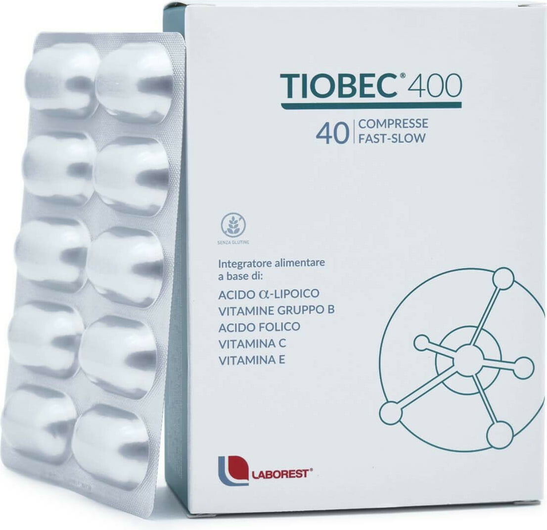Συμπλήρωμα Διατροφής Tiobec 400 40 tabs για το Οξειδωτικό Στρες & το Νευρικό Σύστημα