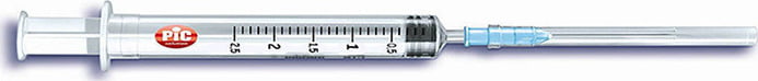 Pic Solution 2.5ml Μιας Χρήσεως με Βελόνα G23 x1 1/2" 100τμχ