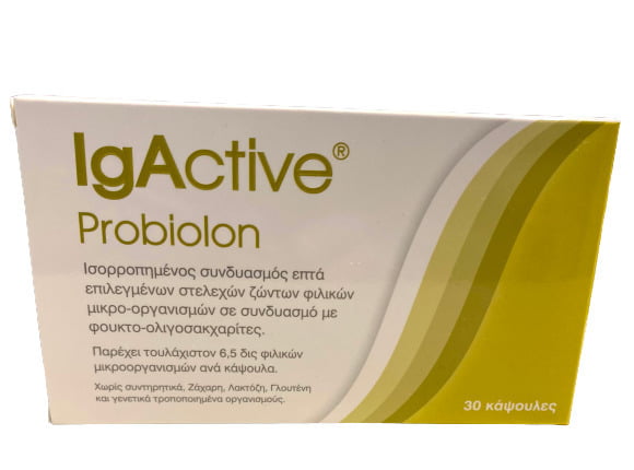 Συμπλήρωμα με Προβιοτικά και Πρεβιοτικά IgActive Probiolon 30 κάψουλες