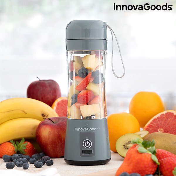 InnovaGoods V0103242 Μπλέντερ για Smoothies με Γυάλινη Κανάτα 0.38lt και Ισχύ 60Watt