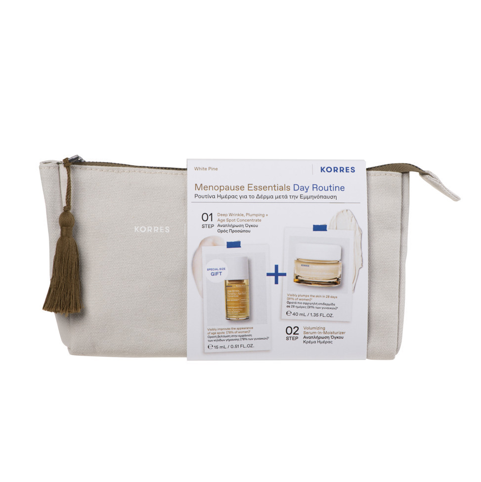 ΚΟΡΡΕΣ Korres Σετ Λευκή Πεύκη Menopause Essentials Day Routine Κρέμα Ημέρας 40ml & Δώρο Ορός Προσώπου 15ml