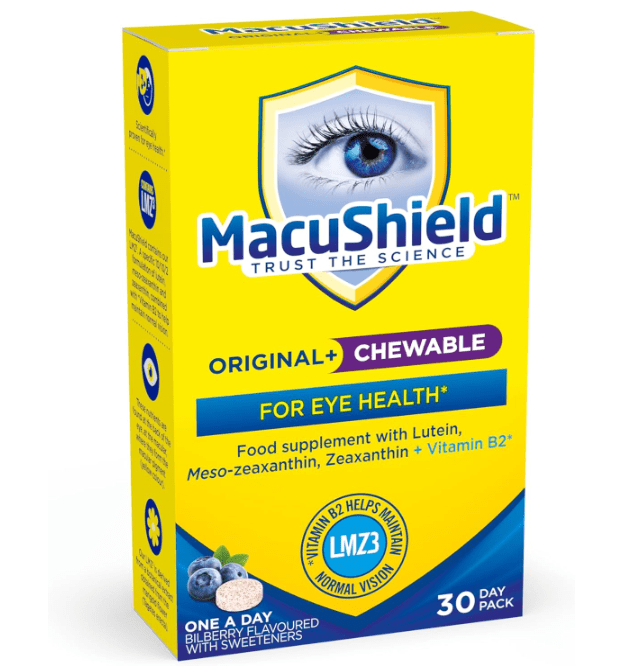 [3] Macushield Original Chewable Συμπλήρωμα Διατροφής για την Υγεία των Ματιών 30 μασώμενες ταμπλέτες με γεύση Bilberry BestSeller