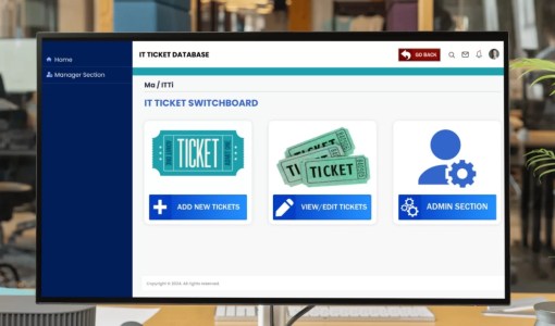 The IT Ticket Database is a management application for organizing and assigning IT administration tasks and challenges. This application provides a dashboard for tracking IT-related activities and their progress. This application allows businesses to effectively manage their IT operations and their tasks with their teams.