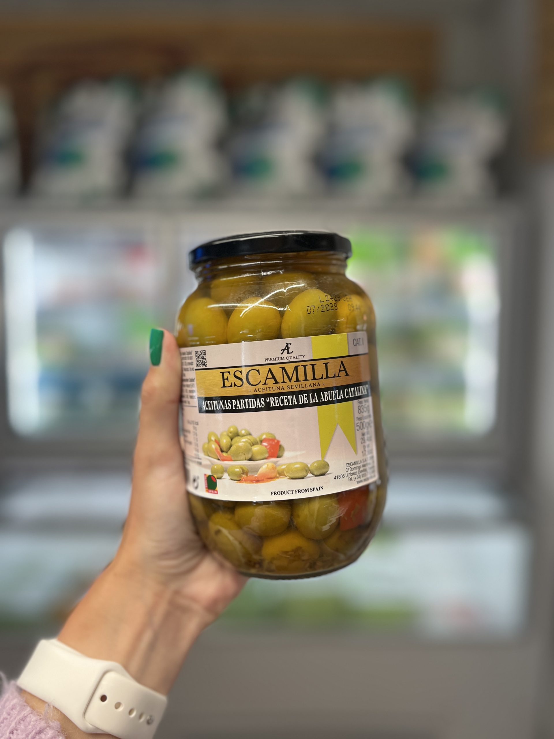 Žaliosios alyvuogės be kaulų,  400 g, "Alinadas"