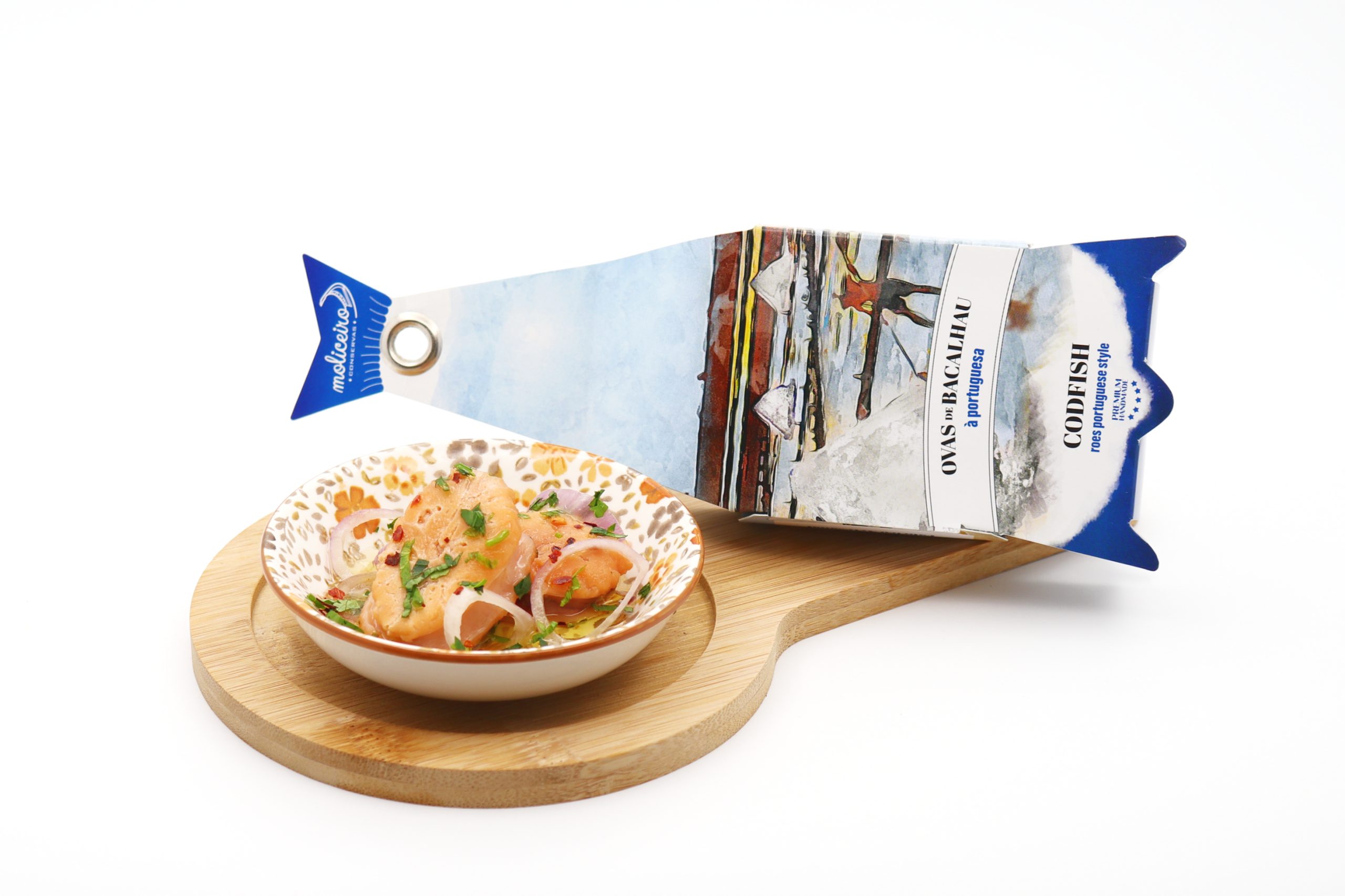 Portugališki menkės ikrai su daržovėmis ir prieskoniais, 120 g
