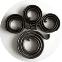 Metal flat spiral scroll springs processed by CNC spiral spring machine
