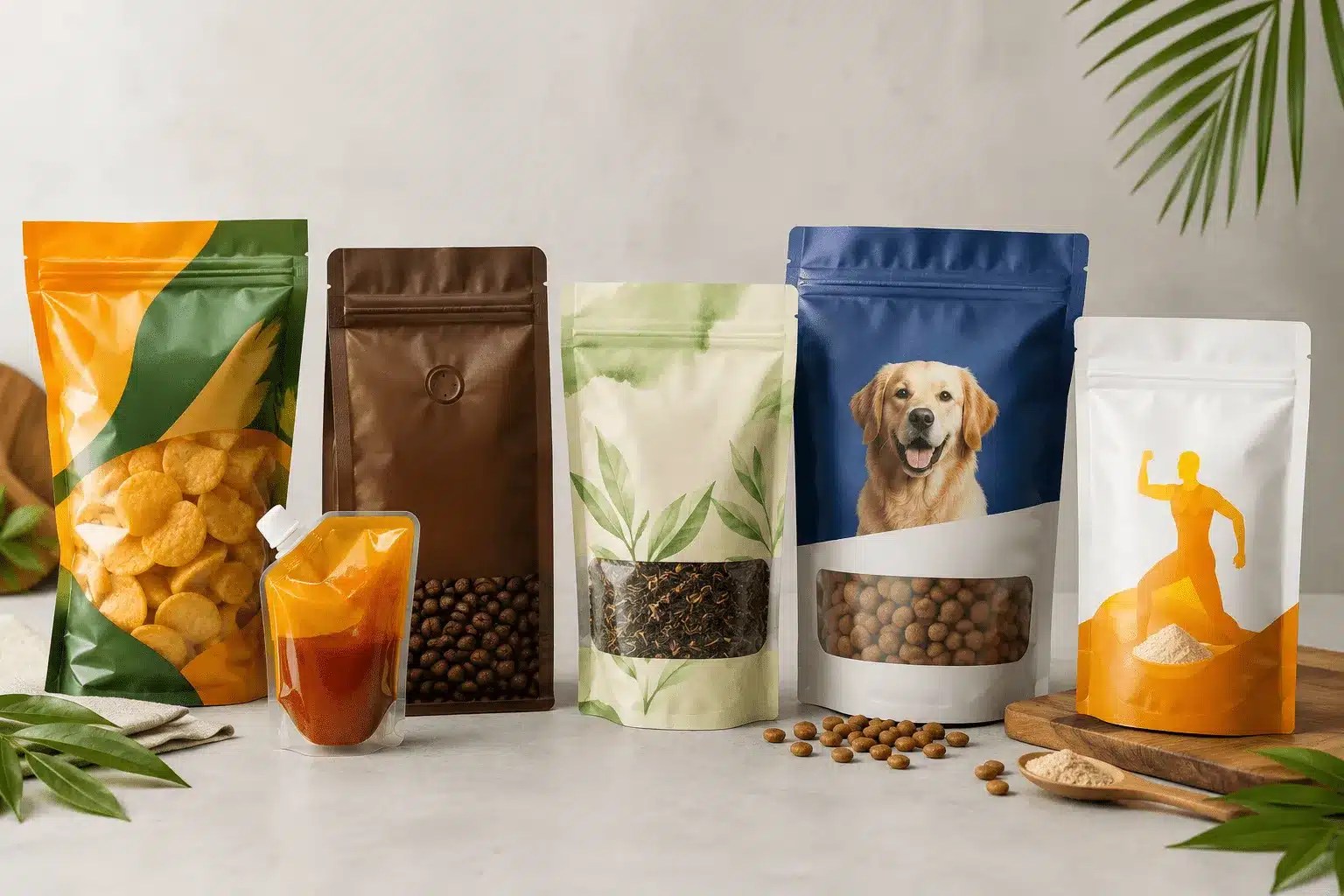 Flexible packaging features and structures