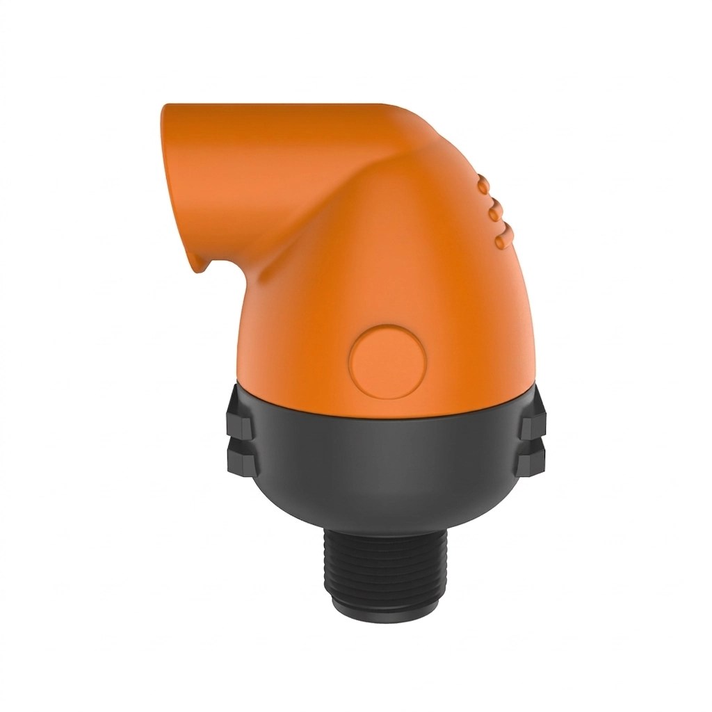 BAV120K20 3/4 inch BSPT K type kinetic air release valve with orange top and black base