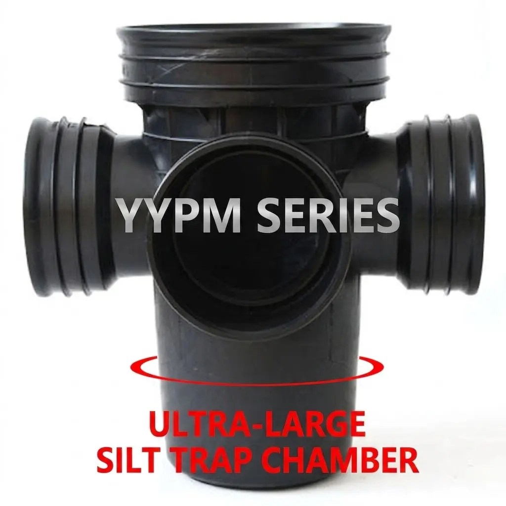 YYPM series plastic inspection chamber with ultra-large silt trap chamber base