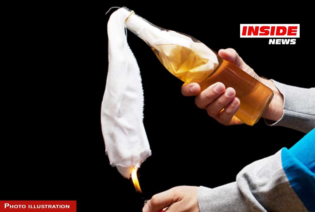 Cocktail Molotov et bonbonne de gaz lancés sur les policiers